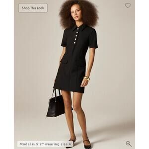 J. Crew Parc dress in four-season stretch Black NWT size 8